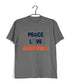 Basketball Peace Love Basketball Sports Casual Graphic Printed T-Shirt for Men
